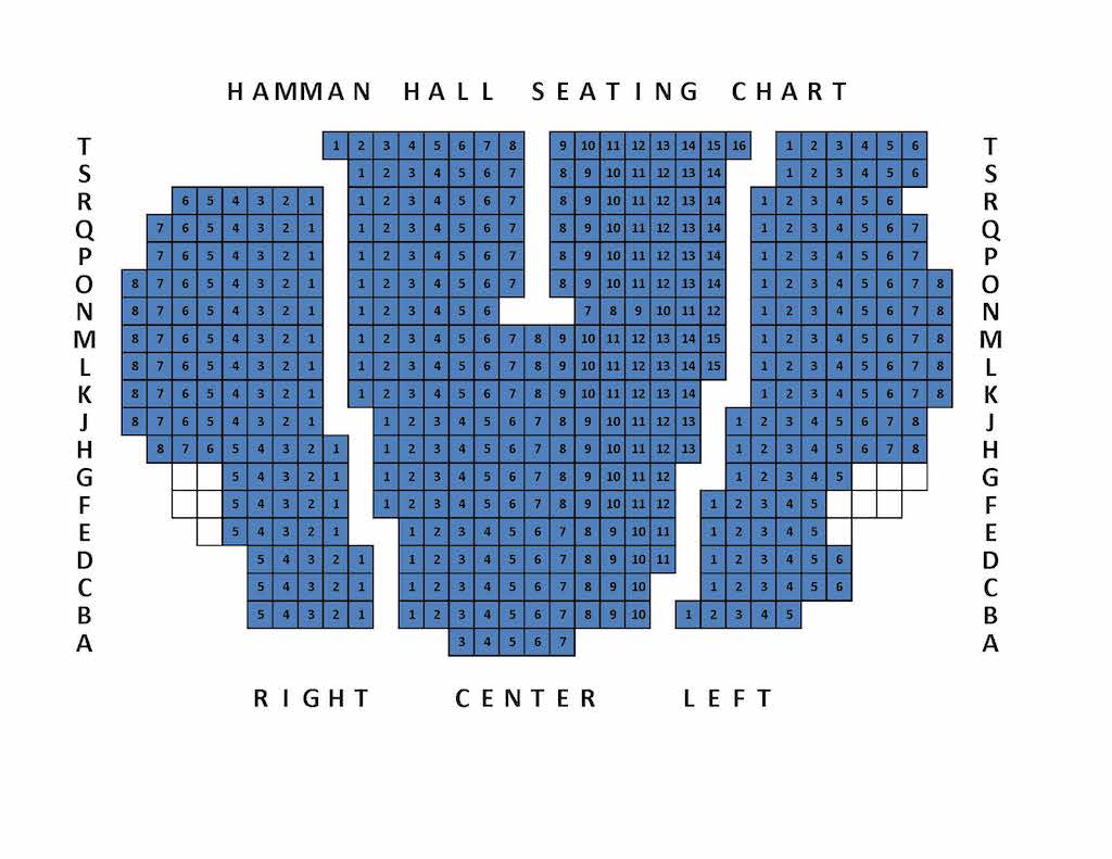 Hamman Hall Seating Chart